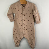 Size 3-6m: Quincy Mae Brown Acorn Button-Up Romper