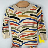 Size 12-18m (75): Hanna Andersson White/Multi Striped 2pc Pjs
