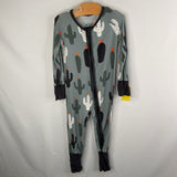 Size 12-18m: Little One Shop Blue/Black Cactus Zip-Up 1pc PJs