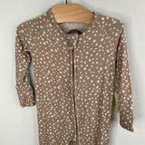 Size 3-6m: Brixton Phoenix Brown/White Polka Dot Zip-Up 1pc PJs