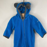 Size 0-3m: Columbia Blue Hooded Fleece Bunting