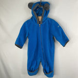 Size 0-3m: Columbia Blue Hooded Fleece Bunting