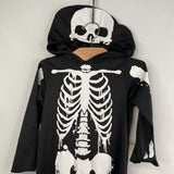 Size 2-3: Black/White Skeleton 1pc Costume