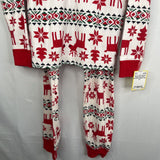 Size 8 (130): Hanna Andersson Red Reindeer Holiday 2pc Pjs