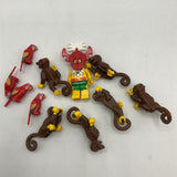 Lego Shaman Mini Fig + Monkeys/Parrots