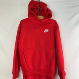 Size 8-9: Nike Red Pullover Hooded Sweatshirt / Sweatpants 2pc Set - Like NEW