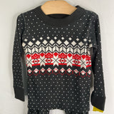 Size 2 (85): Hanna Andersson Black/Multi 2pc Holiday PJs