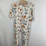 Size 3-6m: Caden + Lane Bamboo Safari 1pc Footy Pjs