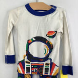 Size 3 (90): Hanna Andersson White Blue Astronaut 2pc Pjs