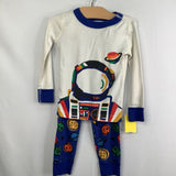 Size 3 (90): Hanna Andersson White Blue Astronaut 2pc Pjs