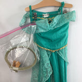 Size 5-7: Disney Aladdin Princess Jasmin 4pc Costume Dress