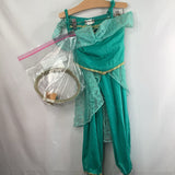 Size 5-7: Disney Aladdin Princess Jasmin 4pc Costume Dress