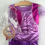 Size 5-7: Disney Aladdin Purple Princess Jasmin 5 pc Costume Dress