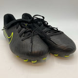 Size 1Y: Nike Black Green Lace Up Outdoor Soccer Cleats