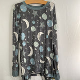 Size 5-6: Little Sleepies Grey/White Space Print Bamboo 2pc PJs