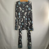 Size 5-6: Little Sleepies Grey/White Space Print Bamboo 2pc PJs