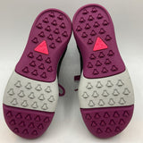 Size 10: Plae Purple/Pink Velcro Strap Rain Boots NEW