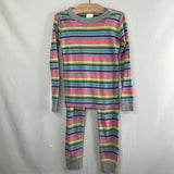 Size 5 (110): Hanna Andersson Grey Colorful Striped 2pc PJs