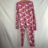 Size 8 (130): Hanna Andersson Pink Rainbow Unicorn 2pc PJs
