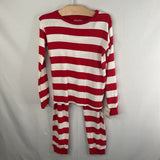 Size 6: Hatley Red White Striped 2pc PJs