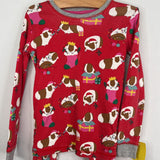 Size 7: Mini Boden Red Holiday Guinea Pigs 2pc PJs