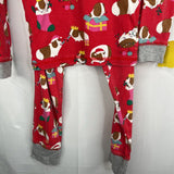 Size 7: Mini Boden Red Holiday Guinea Pigs 2pc PJs