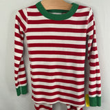 Size 5 (110): Hanna Andersson Red White Striped 2pc PJs