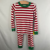 Size 5 (110): Hanna Andersson Red White Striped 2pc PJs