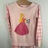 Size 5 (110): Hanna Andersson Pink Striped Princess 2pc PJs