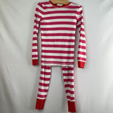 Size 7: Mini Boden Pink White Striped 2pc PJs