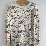 Size 6-7 (120): Hanna Andersson White Ski Lift 2pc PJs