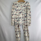 Size 6-7 (120): Hanna Andersson White Ski Lift 2pc PJs