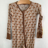 Size 18-24m: Little Sleepies Brown/White Rainbow Zip-Up 1pc PJs