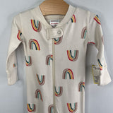 Size 3-6m (60): Hanna Andersson White/Multi Rainbow 1pc PJs