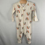 Size 3-6m (60): Hanna Andersson White/Multi Rainbow 1pc PJs