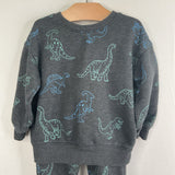 Size 2: Cat + Jack Grey Dino Sweatshirt & Pants