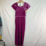 Size 8: Crewcuts Fuchsia Velvet Romper