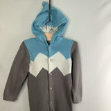 Size 12-18m: Monica + Andy Grey Blue White Sweater Romper