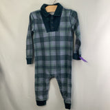 Size 18-24m: Tea Blue/Green Plaid Romper