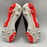 Size 2Y: Adidas Black/White/Orange Slip On Soccer Cleats