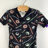 Size 12-18m (75): Hanna Andersson Black/Multi Star Wars 1pc PJs