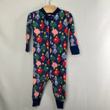 Size 12-18m (75): Hanna Andersson Navy/Multi Ornaments Holiday Print 1pc Pjs