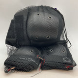 Pro-Tec Black Knee/Elbow Pad/Wrist Guard Set