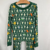 Size 8 (130): Hanna Andersson Green/Multi Pokemon/Holiday Tree 2pc Pjs