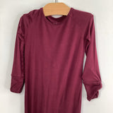 Size 3-6m: Little Sleepies Maroon Zip Up 1pc Footy Pjs