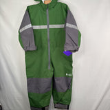 Size 3: Oaki Green/Grey Rain Suit