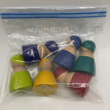Wooden Rainbow Montessori Dolls - 6pcs