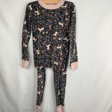 Size 6-7: Hanna Andersson Blue Black Brown Unicorn 2pc Pjs