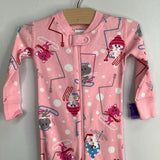Size 18-24m (80): Hanna Andersson Pink Ski Kitty 1pc Pjs