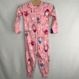 Size 18-24m (80): Hanna Andersson Pink Ski Kitty 1pc Pjs